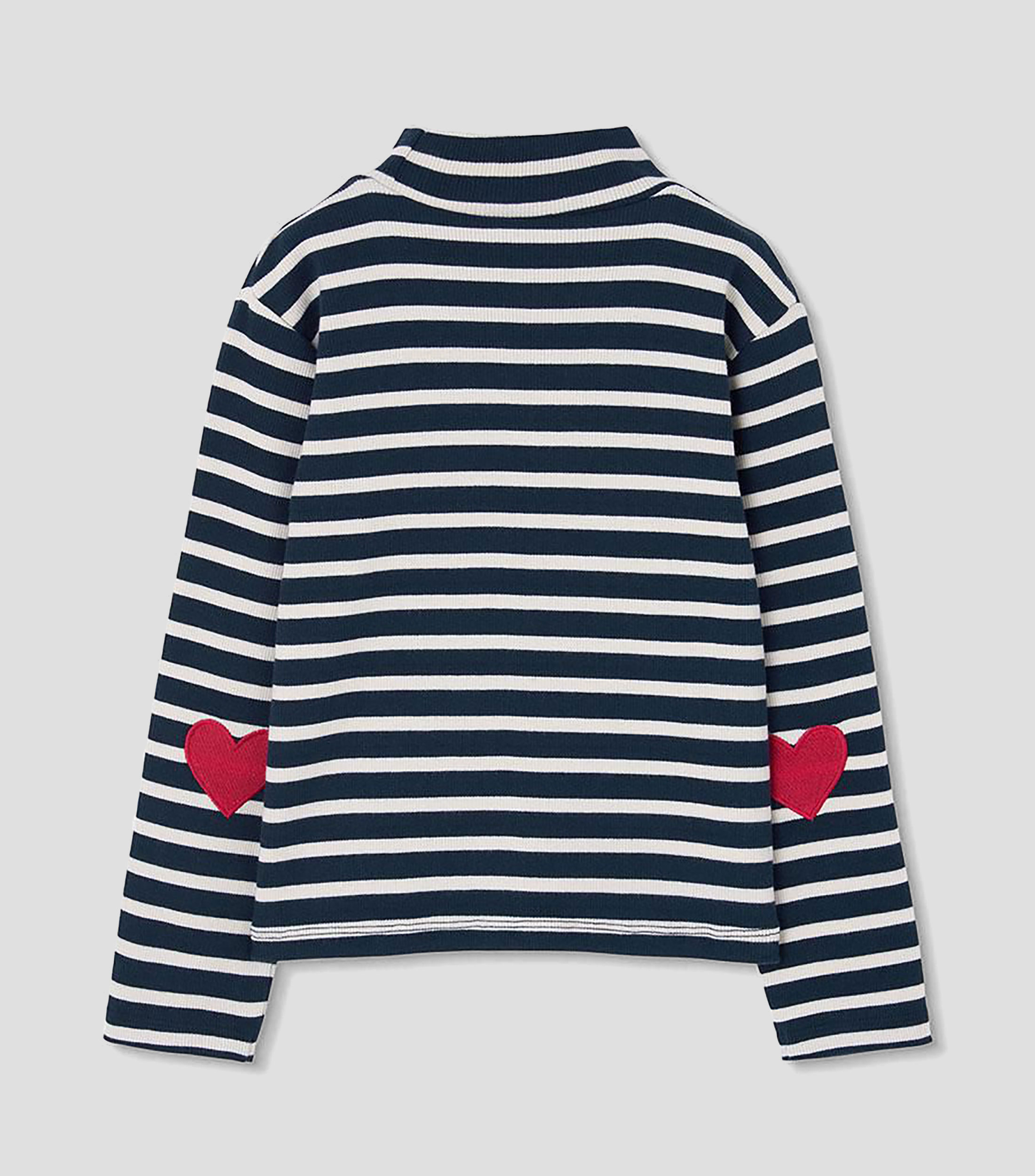 Playera cuello redondo manga larga Rayas Niña